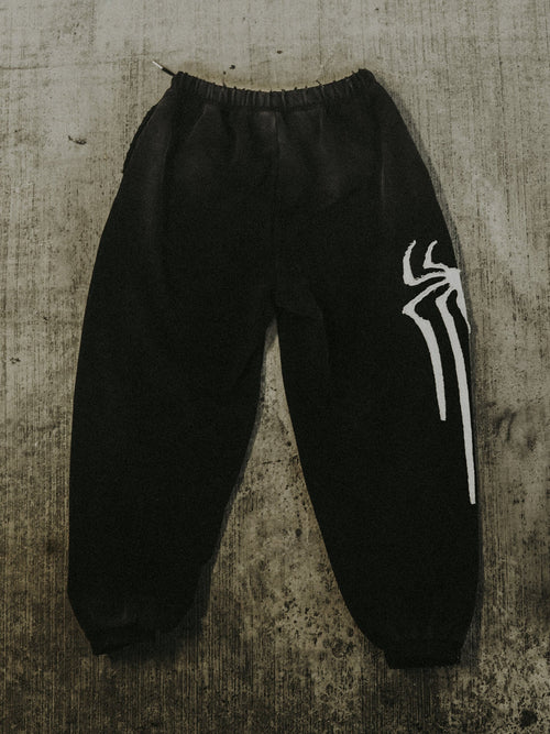 Archive 0.1 Sweats — back, full-scale spider leg graphic